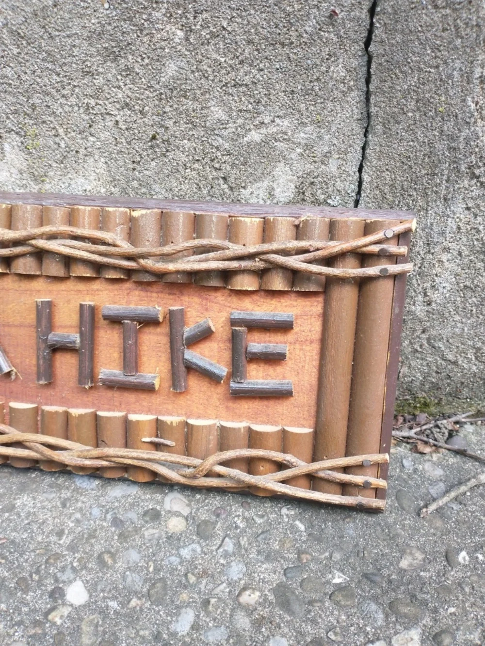 Handcrafted Wooden Hiking Sign